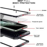 Voor iPhone 11 Pro Max Stofdichte schokbestendige waterdichte siliconen + metalen beschermhoes(rood)