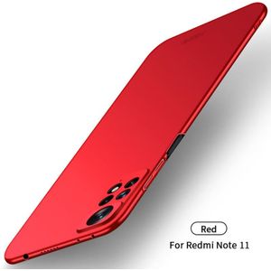 For Xiaomi Redmi Note 11 Global MOFI Frosted PC Ultra-thin Hard  Phone Case(Red)