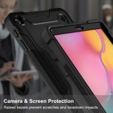 For Samsung Galaxy Tab A 10.1  Silicone + PC Shockproof Protective Case with Holder(Black)