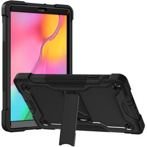 For Samsung Galaxy Tab A 10.1  Silicone + PC Shockproof Protective Case with Holder(Black)