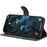 Voor iPhone 12 Pro Max 2 in 1 Solid Color Afneembare PU Lederen case met kaartslots & magnetische houder & fotolijst & portemonnee & riem(zwart)