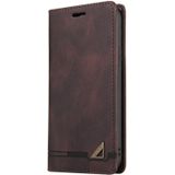 For Samsung Galaxy Note10+ Skin Feel Anti-theft Brush Horizontal Flip Leather Case with Holder & Card Slots & Wallet(Brown)