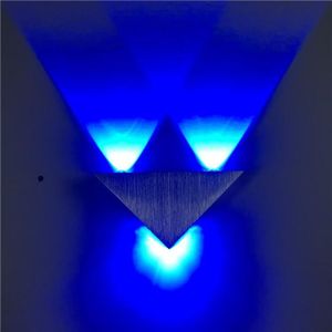 9W LED driehoek wandlamp interieur gang gangpad lichten (blauw licht)