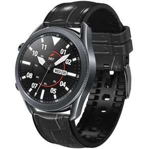 Voor Huawei Watch GT3 Pro 46 mm bamboe gezamenlijke textuur siliconen lederen horlogeband