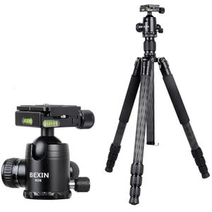 BEXIN W284C H36 Carbon Fiber Professional Photo Tripod voor DSLR Camera