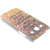 Eat Glitter Voor Breakfast And Shine All Day patroon Transparant Frame Gekleurde tekening PC hoesje voor Samsung Galaxy Core Plus / G3500