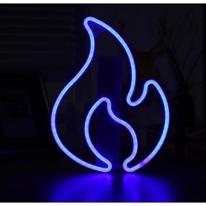 NHD-HY-01 USB Neon LED Vlamvorm Feestdecoratieve Lichten (Blauw)