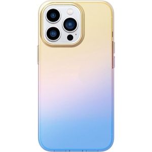 Rock Aurora TPU + PET-beschermende telefooncase voor iPhone 13 Pro MAX (Aurora Blue)