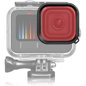 Voor GoPro Hero11 Zwart/HERO10 Zwart/HERO9 Zwart PULUZ Vierkante Behuizing Duiken Kleur Lens Filter (Roze)