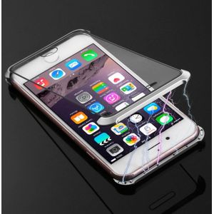 Ultradun hoekig frame magnetische absorptie dubbelzijdige gehard glas shell voor iPhone 8 (Splinter)