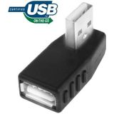 USB 2.0 A mannetje naar A vrouwtje Adapter met 90 graden hoek  ondersteunt OTG functie