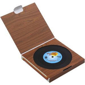 6 stuks/Set Retro zwart Vinyl CD Record Drink Coasters Home tabel Cup Mat Decor koffie drinken Placemat tafelgerei spinnen  Diameter: 10.7cm