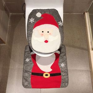 2 in 1 Santa Claus Christmas decoratie Toilet Set