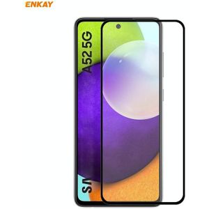 Voor Samsung Galaxy A52 5G ENKAY Hat-Prince Full Glue 0.26mm 9H 2.5D Tempered Glass Full Coverage Film