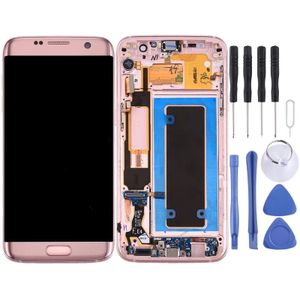 Originele LCD-scherm en Digitizer met Frame & opladen poort Board & Volume knop & Power Buttonfor voor Galaxy S7 Edge / G935F(Pink)