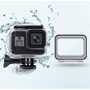 45m waterdichte behuizing + Touch Back Cover voor GoPro HERO8 Zwart
