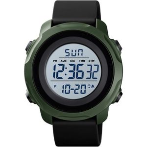 Skmei 1540 Fashion Outdoor Sports Grote Wijzerplaat Student Watch Multi-functie Waterdichte Mens Elektronisch Horloge (Groen)