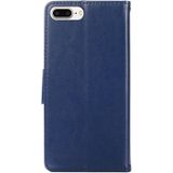 Crystal Texture Horizontale Flip Lederen Case met Houder & Card Slots & Portemonnee voor iPhone 8 Plus & 7 Plus (Royal Blue)
