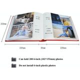 6 inch 200 vel Flanel Retro Fotoalbum Interstitial Photo Storage Book