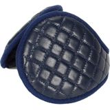 Winter opvouwbare verstelbaar dik warm pluche lederen earmuffs voor mannen (Dark Navy)