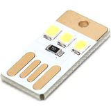 10 PCS Mini Pocket Card USB Power Keychain LED Night Light(Wit)