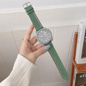 22mm voor Samsung / Huawei Smart Watch Universele Drie Lijnen Canvas Vervanging Riem Watchband (Groen)