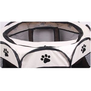 Mode Oxford waterdichte hond Tent opvouwbare achthoekige Outdoor huisdier hek  M  kledingmaat: 91 x 91 x 58 cm (Magenta)