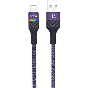TOTU BL-016 Journey-serie USB naar 8-pins kleurrijke ademlicht-datakabel  lengte: 1 5 m
