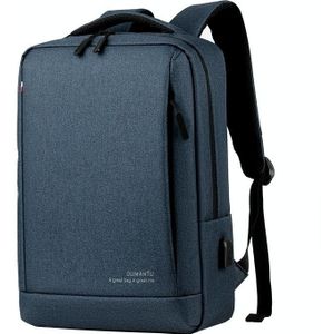 OUMANTU 9003 Business Laptop Bag Oxford Cloth Rugzak met grote capaciteit met externe USB-poort (Sapphire Blue)
