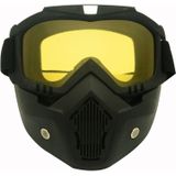 Motorfiets Off-road helm masker afneembare winddicht bril Glasses(Yellow)
