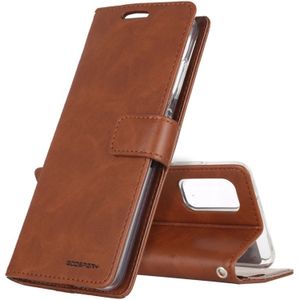 Voor Galaxy S20 Ultra GOOSPERY BLUE MOON DIARY Crazy Horse Texture Horizontal Flip Leather Case With Bracket & Card Slot & Wallet(Donkerbruin)