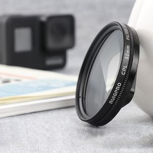 RUIGPRO voor GoPro HERO 7/6/5 Proffesional 52mm CPL lens filter met filter adapter ring & lensdop