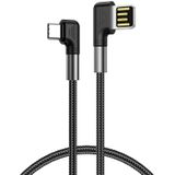 3a USB-C/Type-C tot 8 pins dubbele ellebooglaadkabel (0 5 m)