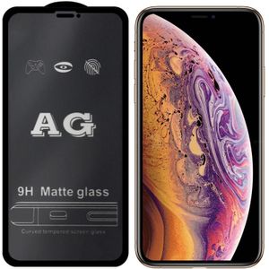 AG matte Frosted volledige cover gehard glas voor iPhone XS Max