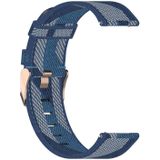 20mm Stripe Weave Nylon Polsband horlogeband voor Garmin Venu  Vivomove 3  Vivoactive 3  Forerunner 245 / 645 (Blauw)