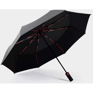 Mannen WindWeerstand Tri-fold 10 Bone Fiber Skeleton Automatic All-weather Umbrella(Gray)