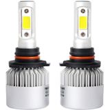 S2 2st 9005 18 w 1800LM 6500K 2 COB LED waterdichte IP67 auto koplamp lampen  DC 9-32V (wit licht)