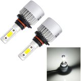 S2 2st 9005 18 w 1800LM 6500K 2 COB LED waterdichte IP67 auto koplamp lampen  DC 9-32V (wit licht)