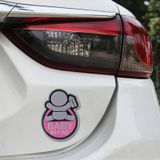 Baby in de auto gelukkig drinken melk baby Adoreable stijl auto gratis Sticker(Pink)
