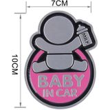 Baby in de auto gelukkig drinken melk baby Adoreable stijl auto gratis Sticker(Pink)