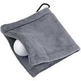 Microfiber fleece voering GOLF bal schoonmaak handdoek met karabijnhaak