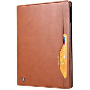 Voor iPad Air (2020) 10.9 Kneder Skin Texture Horizontale Flip Lederen Case met Photo Frame & Card Slots & Wallet(Brown)