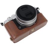 1/4 inch draad PU lederen camera Half case basis voor NIKON Z FC (Khaki)