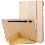 Voor Samsung Galaxy Tab S8 / S7 Deformatie Siliconen Lederen Tablet Case (Gold)