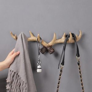 Hars Gewei Muur Muur Hanger Home Living Room Toegang Muur Jas Haak (Lichte Kleur)