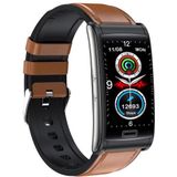 E600 1 47 inch kleurenscherm Smart Watch lederen band ondersteuning hartslagmeting / bloeddrukmeting