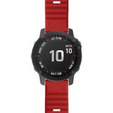 Voor Garmin Fenix 6 22mm Siliconen Smart Watch Vervanging strap Polsbandje(Rood)