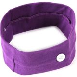 3 PCS Stretch Button Yoga Headband Can Hang Mask(Light Purple )