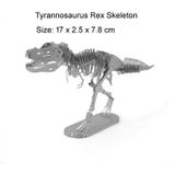 3D Metal Assembly Model DIY Puzzel Dinosaur Model  Style: Tyrannosaurus Skeleton (Zilver)