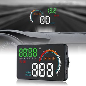 Q5 GPS 4 inch voertuig-gemonteerde Head up display beveiligingssysteem  ondersteuning loopsnelheid & richting & afstand/Rijkilometers/